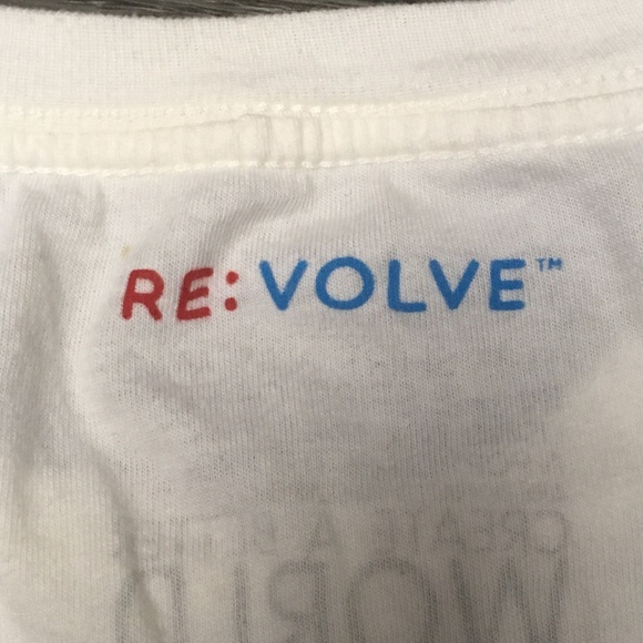 RVL7 by RE:VOLVE T-Shirt White Slim Organic Cotton Juniors Size XS Environmental - Picture 3 of 7